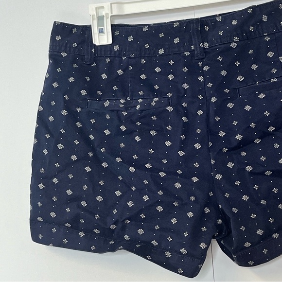 Women’s GAP City Short Navy Blue White Print Shorts. Size 10 - Picture 10 of 13